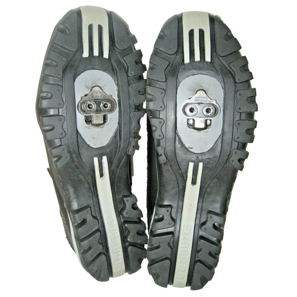 Mens Shimano SPD Black Cycling Biking Shoes w SM-SH51 Shimano Cleats sz 7